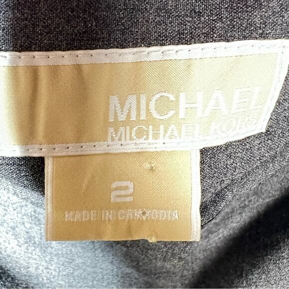 Michael Kors gray straight leg business casual dress pants size 2 B128 - Picture 2 of 4